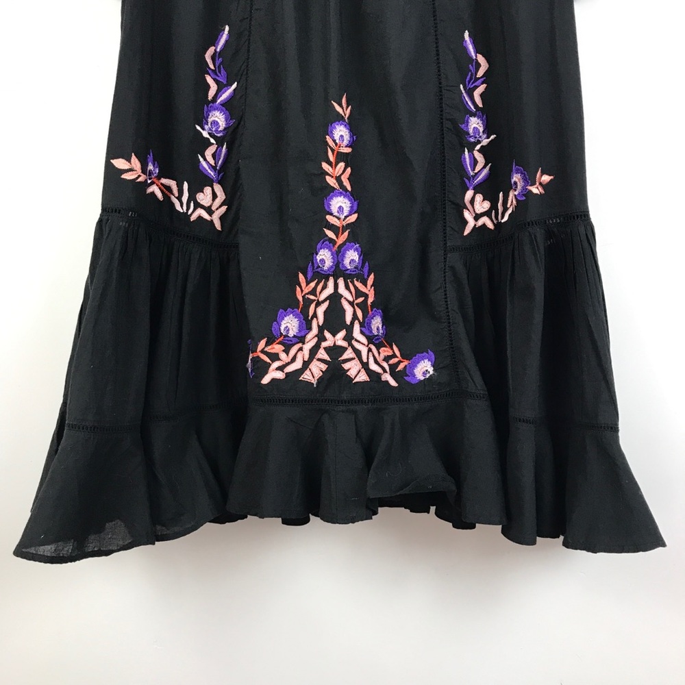 Free People Pavlo Embroidered Ruffle Mini Dress Size XS - Picture 7 of 14